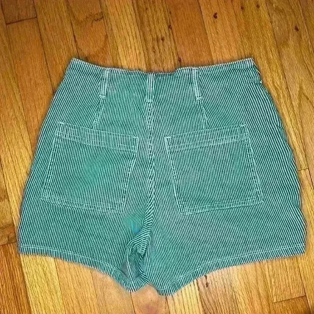Pinstripe denim shorts - Picture 2 of 2